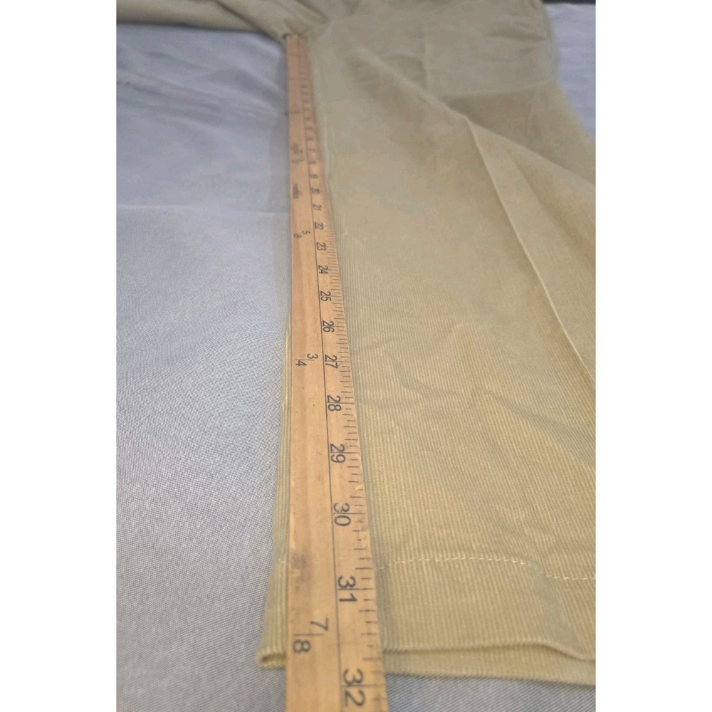 NWT Haggar Corduroy Pants Mens 44x32 Khaki Tan Classic Fit Stretch Expandable - Picture 4 of 14